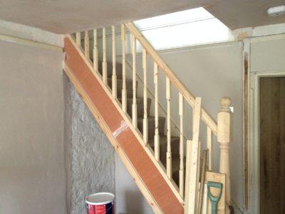 The renovated cottage staircase