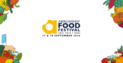 Logo for the Abergavenny food festival